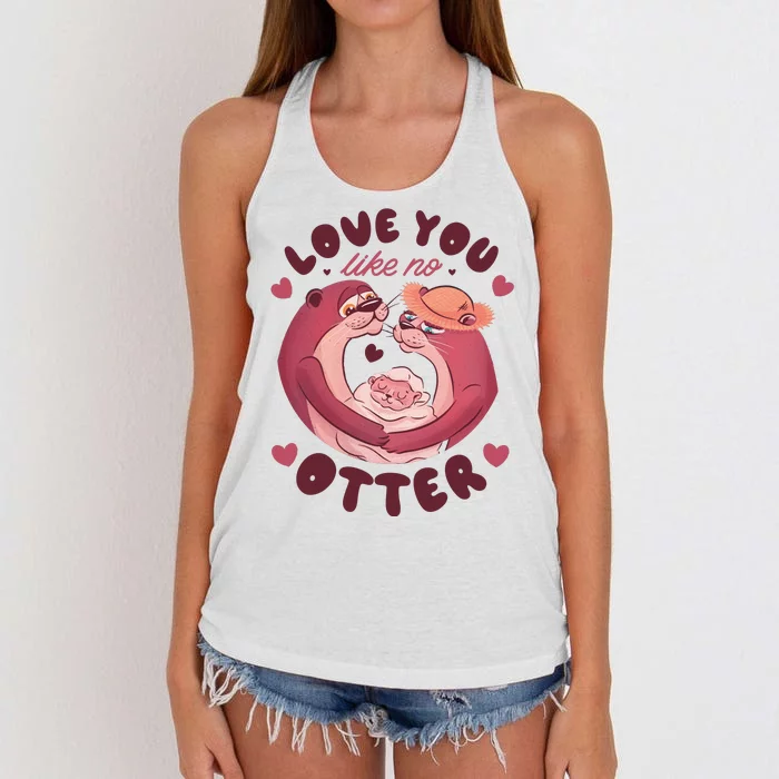 Love You Like No Otter Cute Women's Knotted Racerback Tank