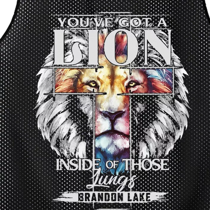 Let Your Lion Out B.R.A.N.D.O.N Lake Merch Praise Jesus Mesh Reversible Basketball Jersey Tank