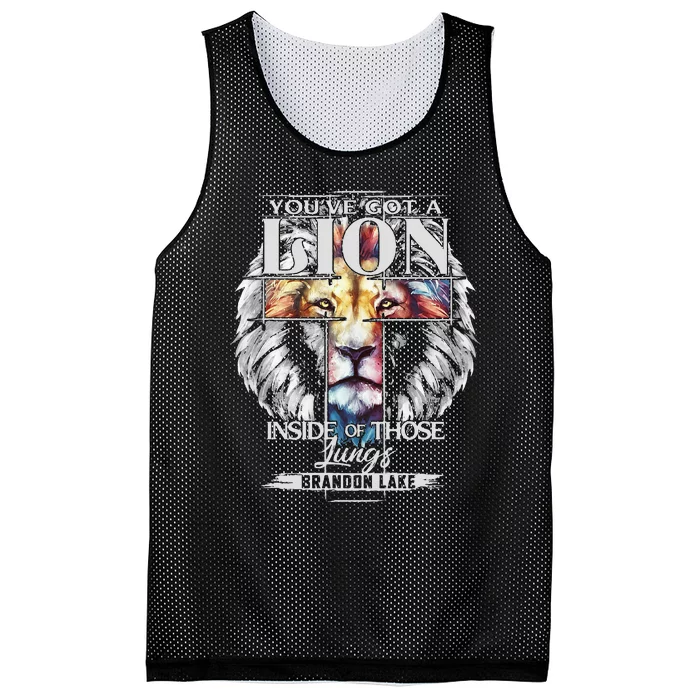 Let Your Lion Out B.R.A.N.D.O.N Lake Merch Praise Jesus Mesh Reversible Basketball Jersey Tank