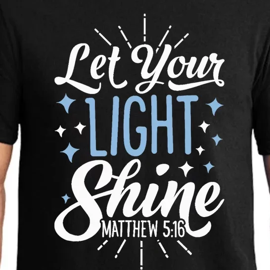 Let Your Light Shine Christian Religious Gifts Pajama Set