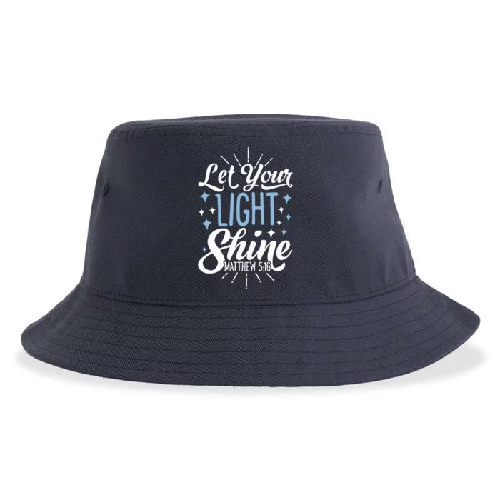 Let Your Light Shine Christian Religious Gifts Sustainable Bucket Hat