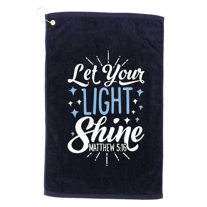 Let Your Light Shine Christian Religious Gifts Platinum Collection Golf Towel