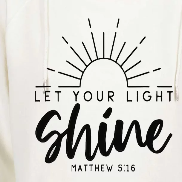 Let your light shine Jesus Christian Lover Womens Funnel Neck Pullover Hood