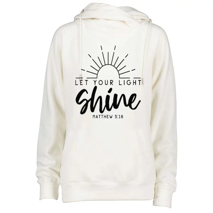 Let your light shine Jesus Christian Lover Womens Funnel Neck Pullover Hood