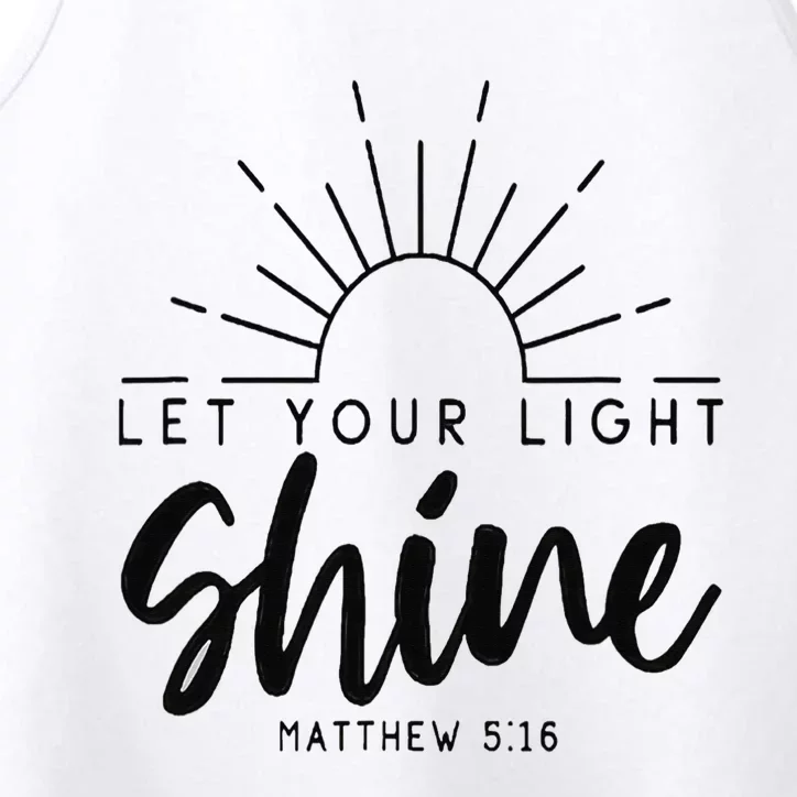 Let your light shine Jesus Christian Lover Performance Tank