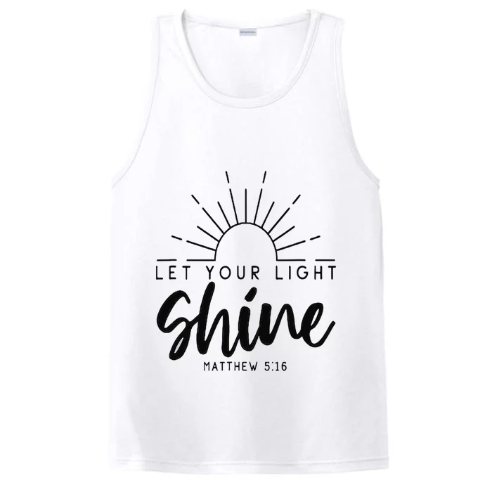 Let your light shine Jesus Christian Lover Performance Tank