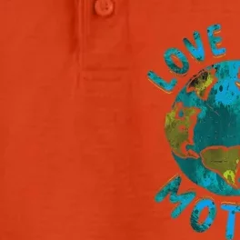 Love Your Mother Earth Day Environmental Awareness Themed Dry Zone Grid Performance Polo