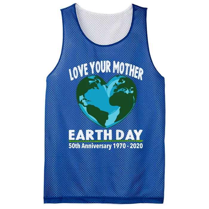 Love Your Mother Earth Cool Gift Earth Day 50th Anniversary Cute Gift Mesh Reversible Basketball Jersey Tank