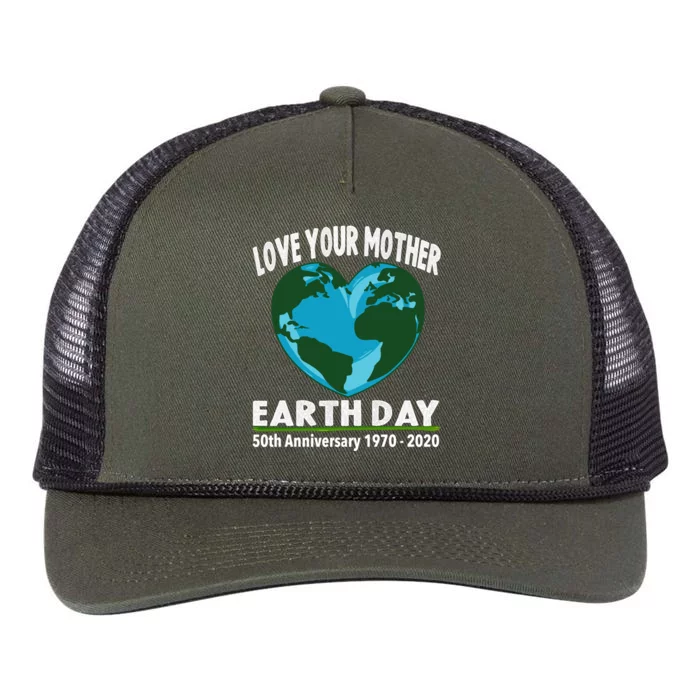 Love Your Mother Earth Cool Gift Earth Day 50th Anniversary Cute Gift Retro Rope Trucker Hat Cap