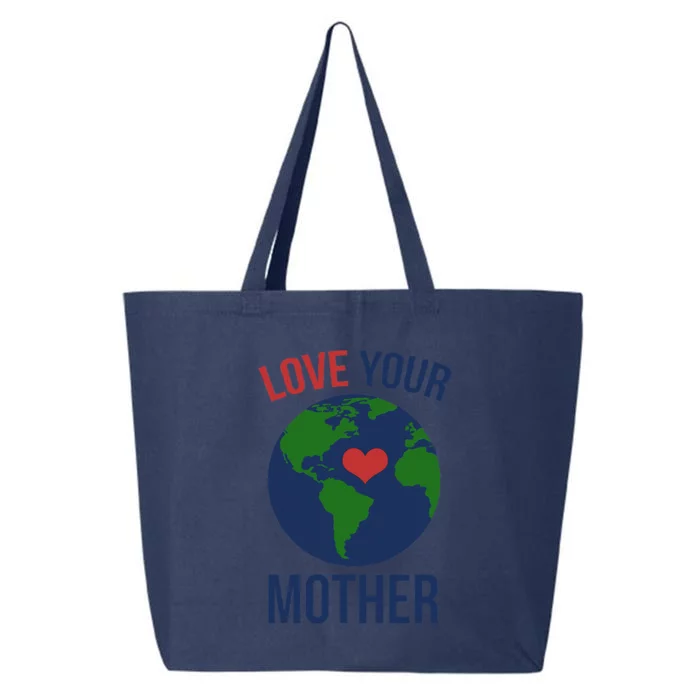 Love Your Mother Earth Day Artistic Heart Earthy T 25L Jumbo Tote