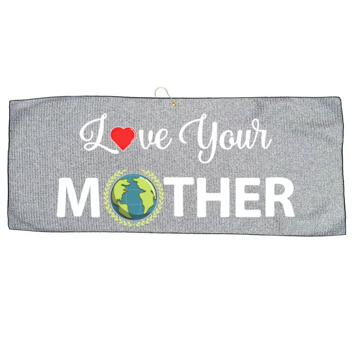 Love Your Mother Earth Day Gift Large Microfiber Waffle Golf Towel