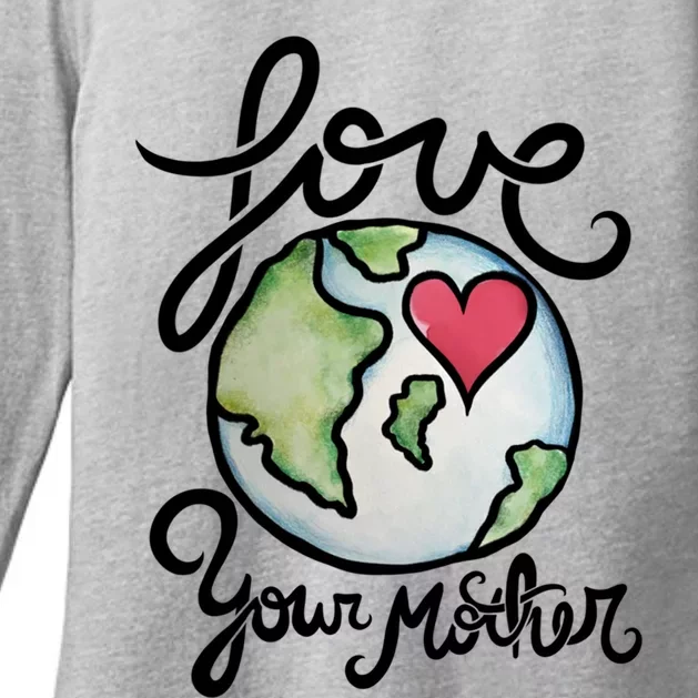 Love Your Mother Earth Day Heart Art Cool Gift Womens CVC Long Sleeve Shirt