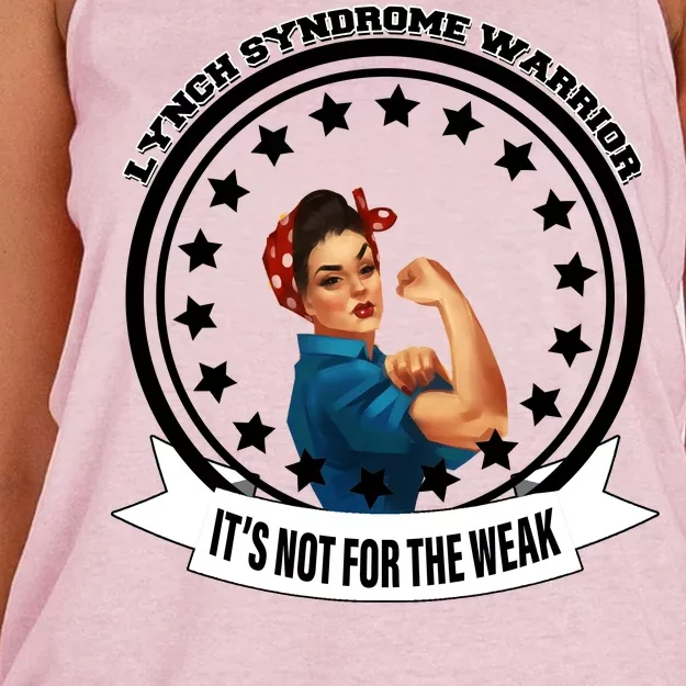 Lynch Syndrome Awareness Warrior Women's Knotted Racerback Tank