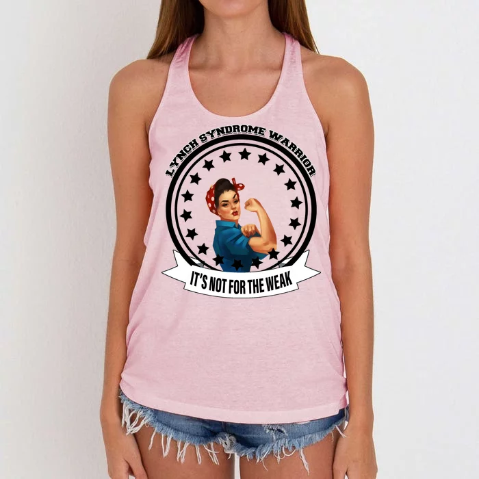 Lynch Syndrome Awareness Warrior Women's Knotted Racerback Tank