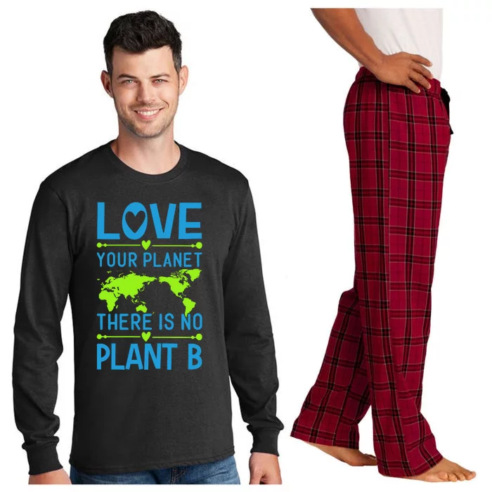 Love Your Planet There Is No Planet B Long Sleeve Pajama Set