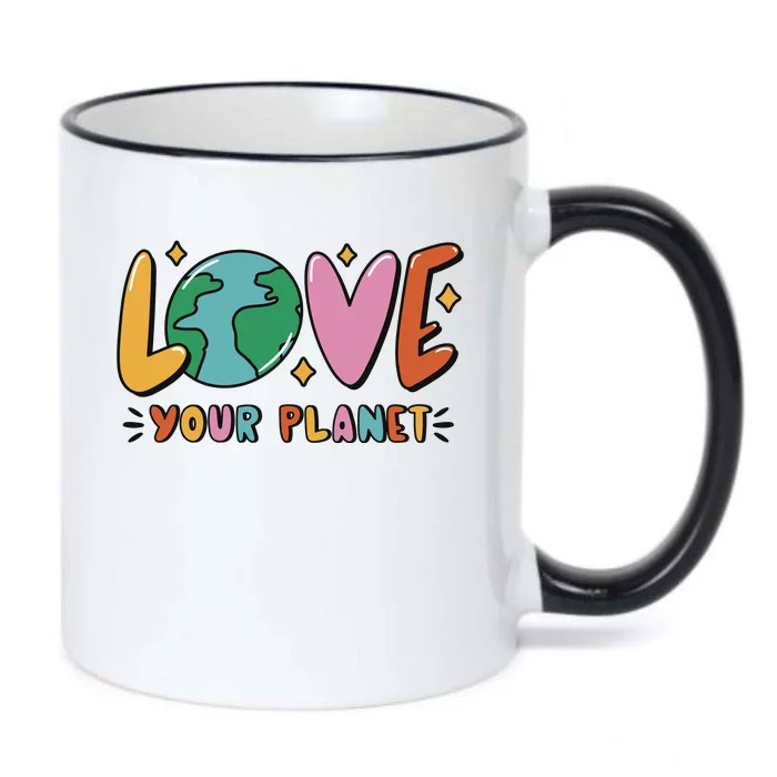 Love Your Planet Earth Day Black Color Changing Mug