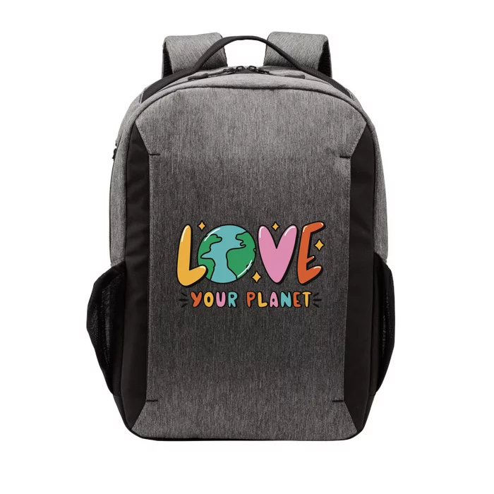 Love Your Planet Earth Day Vector Backpack