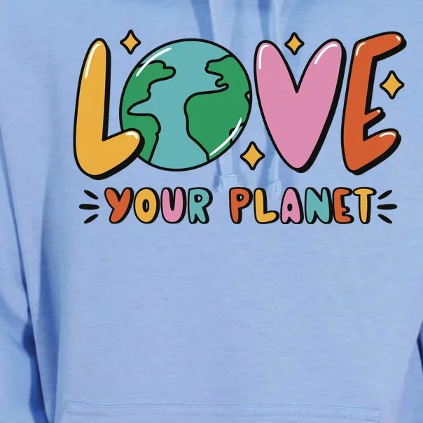 Love Your Planet Earth Day Unisex Surf Hoodie