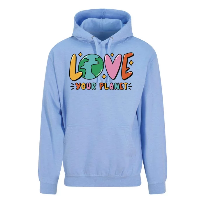 Love Your Planet Earth Day Unisex Surf Hoodie