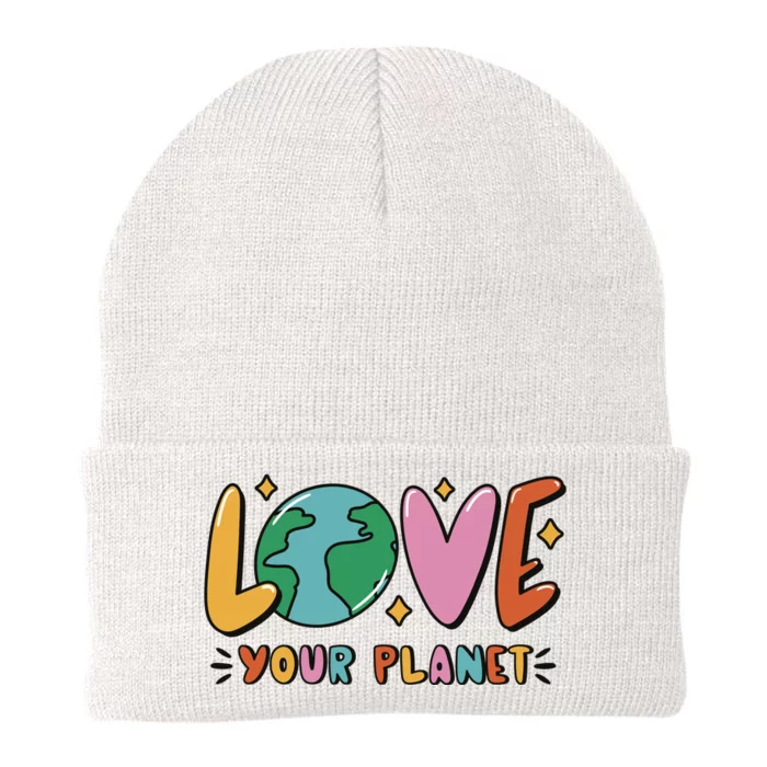 Love Your Planet Earth Day Knit Cap Winter Beanie