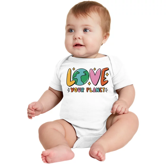 Love Your Planet Earth Day Baby Bodysuit