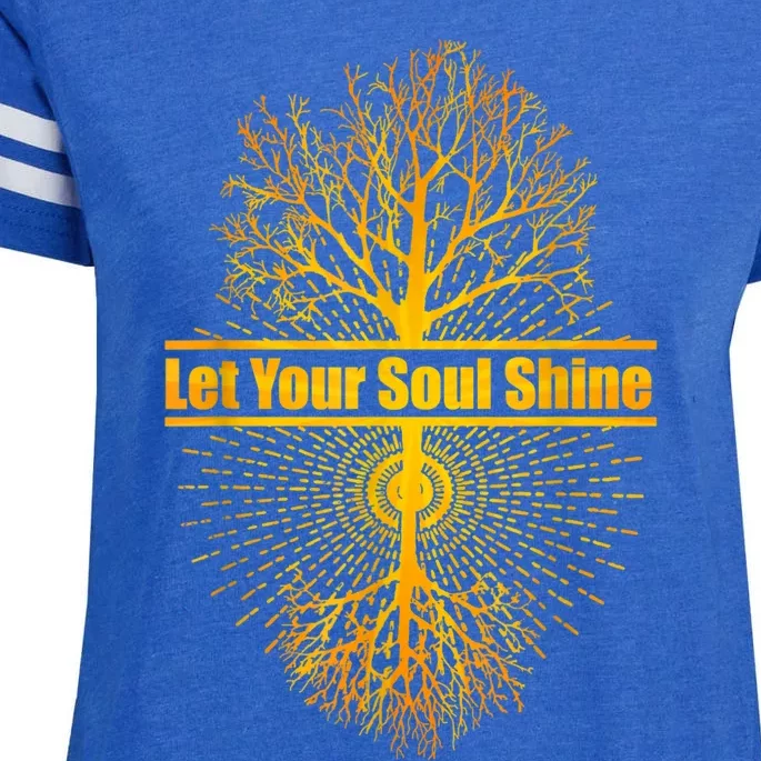 Let Your Soul Shine Tree Of Life Enza Ladies Jersey Football T-Shirt