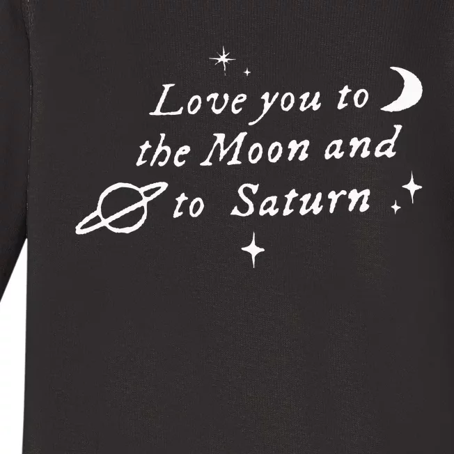 Love You To The Moon & Saturn Baby Long Sleeve Bodysuit