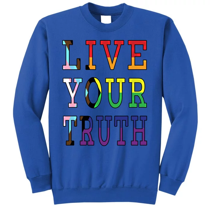 Live Your Truth Progress Pride Flag Colors Gift Sweatshirt