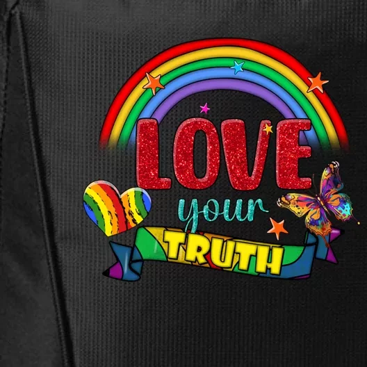 Love Your Truth Rainbow Lgbt Lesbian Pride Gift City Backpack