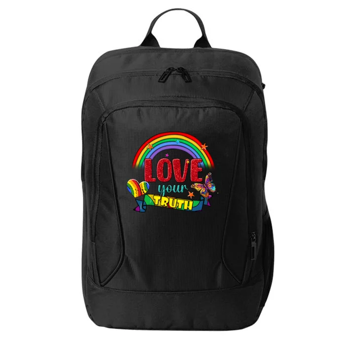 Love Your Truth Rainbow Lgbt Lesbian Pride Gift City Backpack