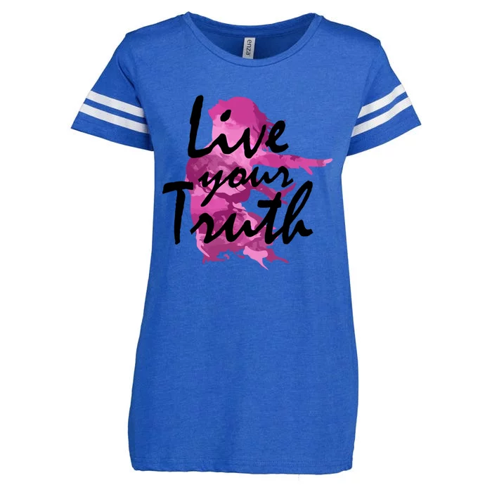 Live Your Truth Quote S Empowert Watercolor Art Meaningful Gift Enza Ladies Jersey Football T-Shirt