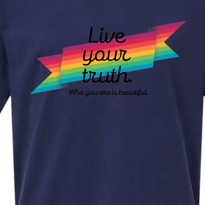 Live Your Truth Meaningful Gift Sueded Cloud Jersey T-Shirt