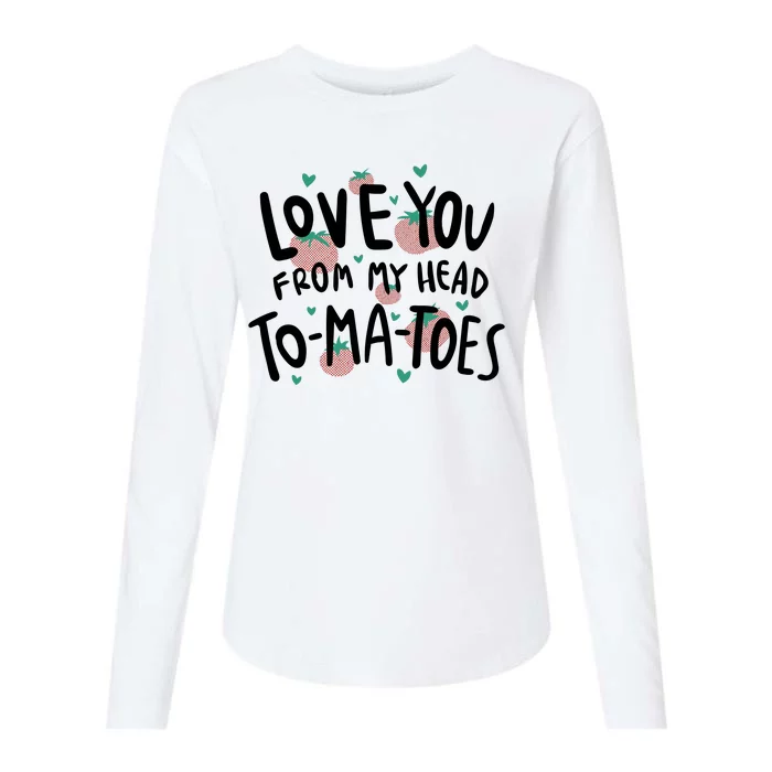 Love You Tomatoes Funny Womens Cotton Relaxed Long Sleeve T-Shirt