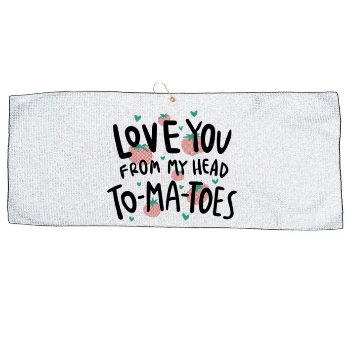 Love You Tomatoes Funny Large Microfiber Waffle Golf Towel