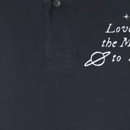 Love You To The Moon & Saturn Softstyle Adult Sport Polo