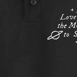 Love You To The Moon & Saturn Dry Zone Grid Performance Polo