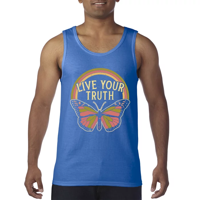 Live Your Truth Butterfly Lover Hippie Festival Cool Gift Tank Top