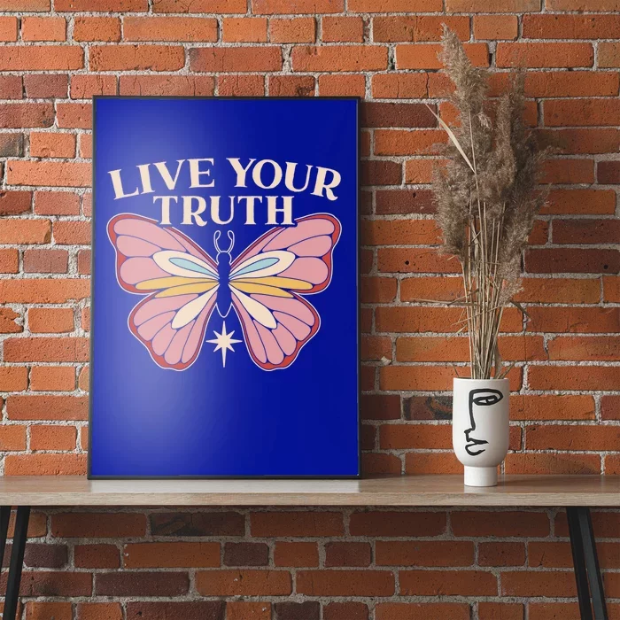 Live Your Truth Butterfly Lover Hippie Festival Gift Poster