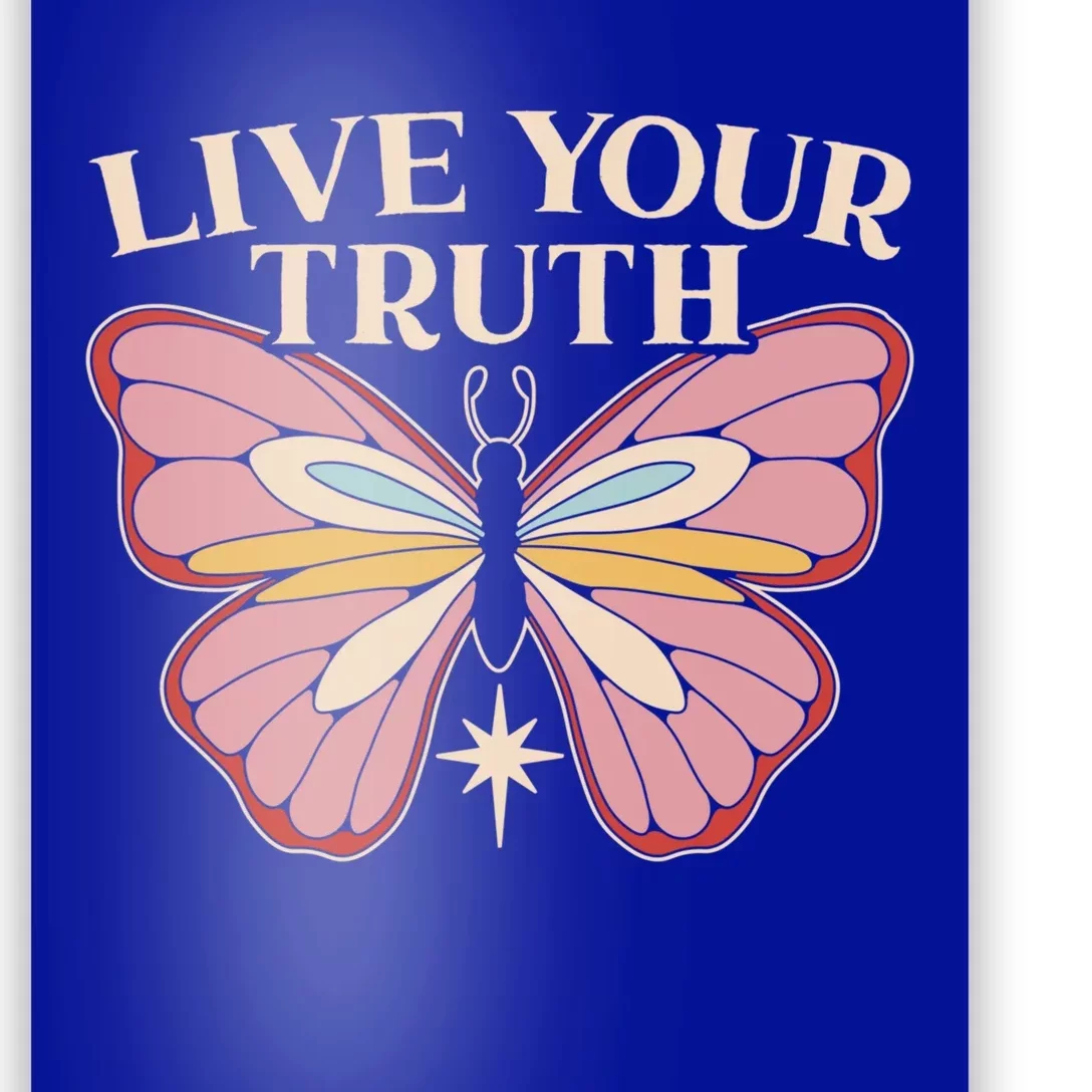 Live Your Truth Butterfly Lover Hippie Festival Gift Poster