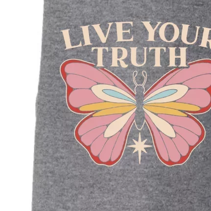 Live Your Truth Butterfly Lover Hippie Festival Gift Doggie 3-End Fleece Hoodie