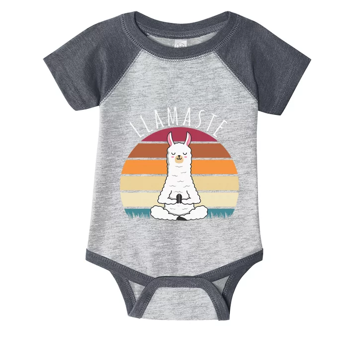 Llamaste Yoga Vintage Lama Yoga Pose Meditation Infant Baby Jersey Bodysuit