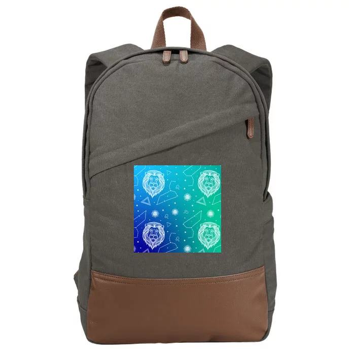 Leo Zodiac Astrology Cotton Canvas Backpack