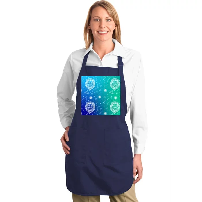 Leo Zodiac Astrology Full-Length Apron With Pocket