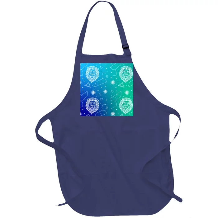 Leo Zodiac Astrology Full-Length Apron With Pocket