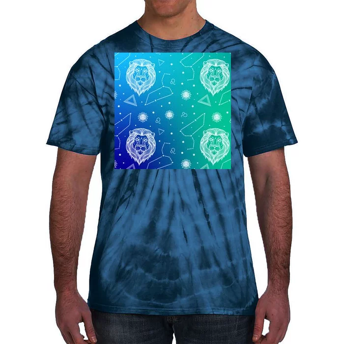 Leo Zodiac Astrology Tie-Dye T-Shirt