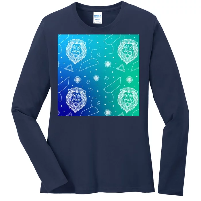 Leo Zodiac Astrology Ladies Long Sleeve Shirt