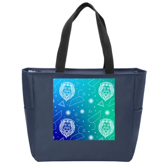 Leo Zodiac Astrology Zip Tote Bag