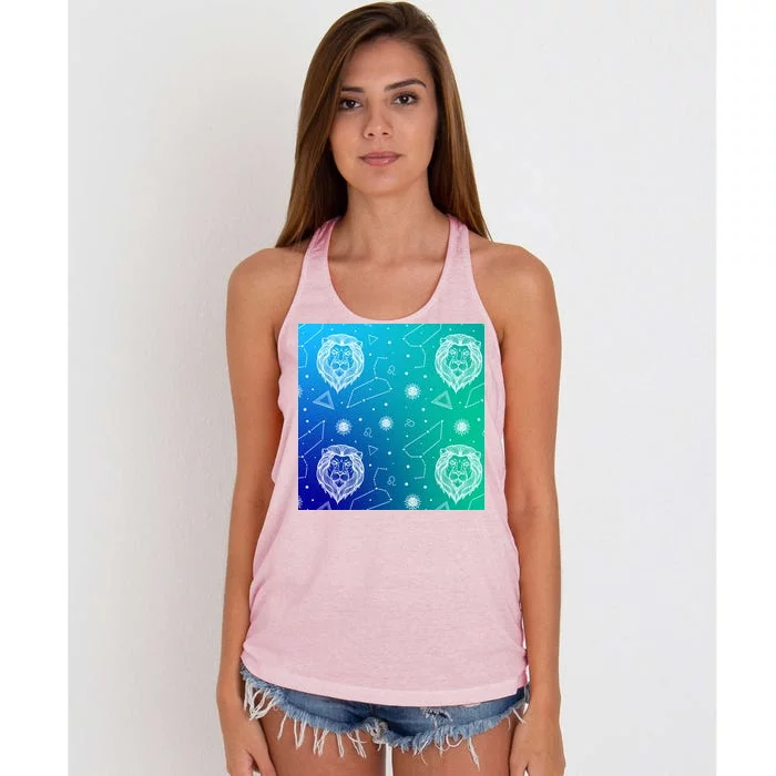 Leo Zodiac Astrology Women's Knotted Racerback Tank