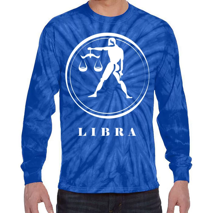 Libra Zodiac Astrology Sign Great Gift Tie-Dye Long Sleeve Shirt