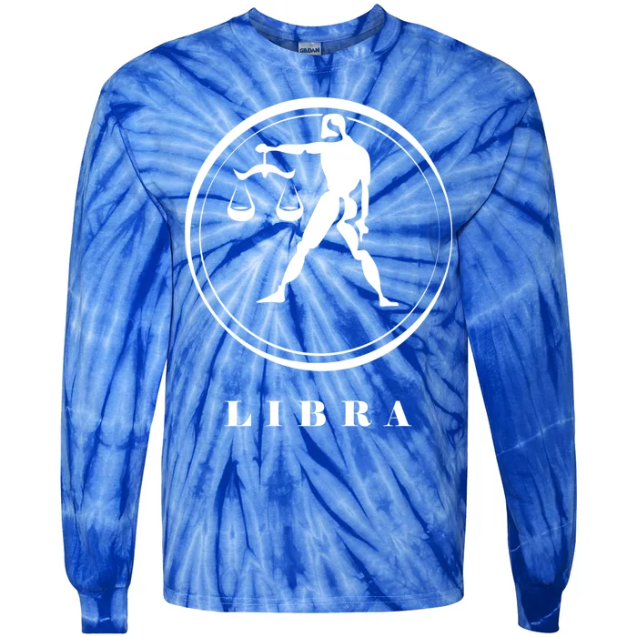 Libra Zodiac Astrology Sign Great Gift Tie-Dye Long Sleeve Shirt